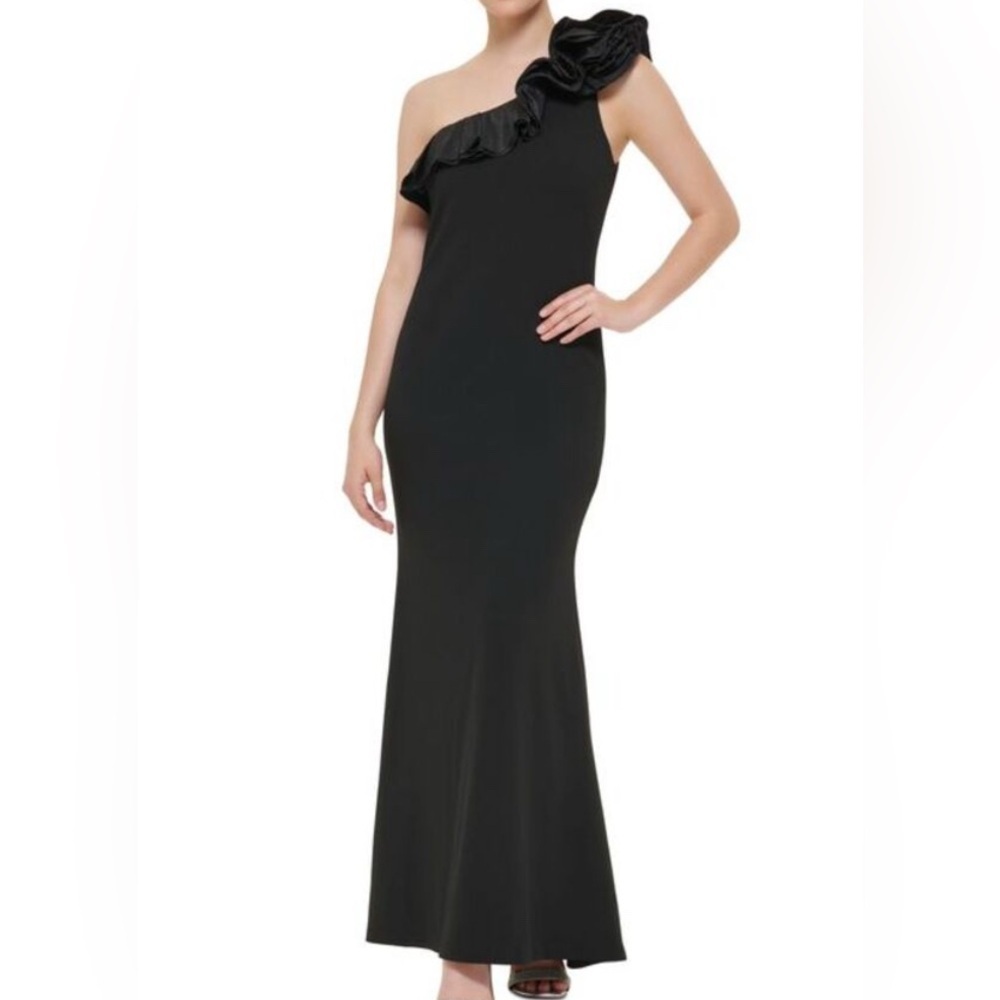 Jessica Howard One Shoulder Black Dress